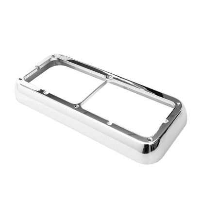 LED Headlight Bezel For Peterbilt 378/379 Chrome LED Headlight Bezel  – LED w/ 12" Amber Strip (3-2048-3)