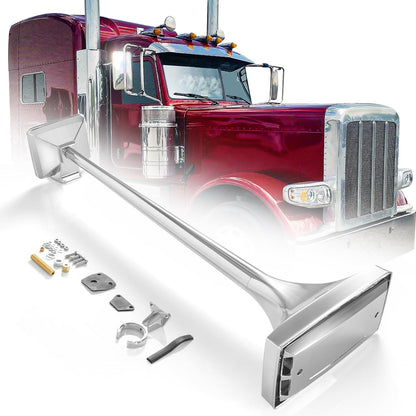 12V 150dB Single Trumpet Air Horn – Chrome Plated, Waterproof (Universal) - RoadWest Truck Parts - B0B9H1KWP4 - High Soar