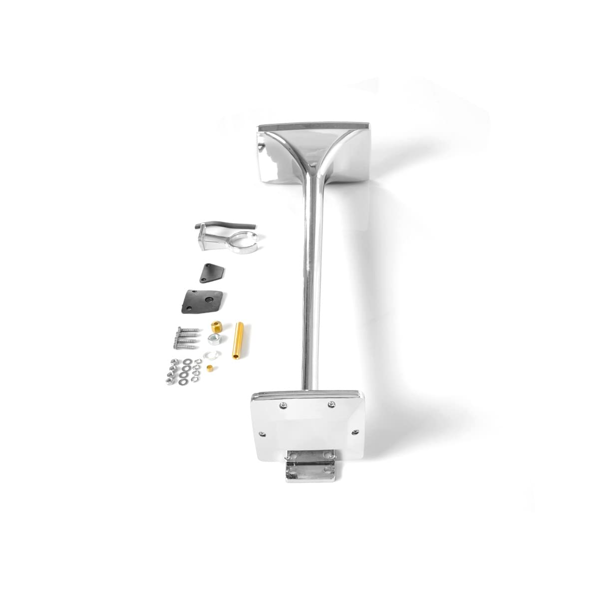 12V 150dB Single Trumpet Air Horn – Chrome Plated, Waterproof (Universal) - RoadWest Truck Parts - B0B9H2H23H - High Soar