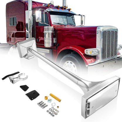 12V 150dB Single Trumpet Air Horn – Chrome Plated, Waterproof (Universal) - RoadWest Truck Parts - B0B9H2H23H - High Soar
