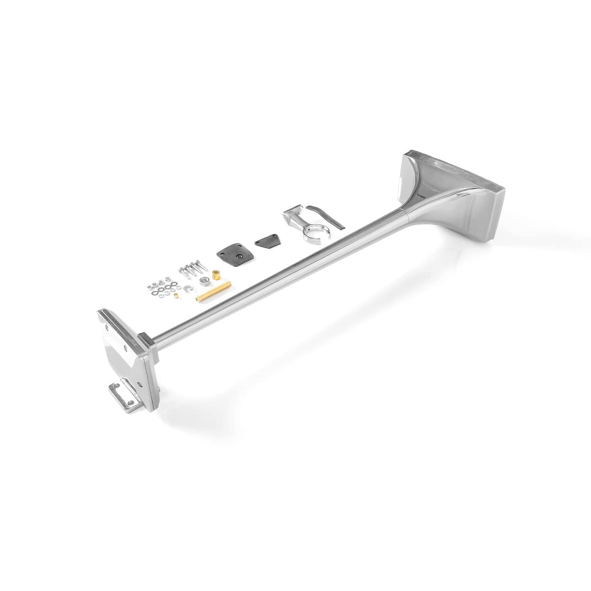 12V 150dB Single Trumpet Air Horn – Chrome Plated, Waterproof (Universal) - RoadWest Truck Parts - B0B9H2H23H - High Soar