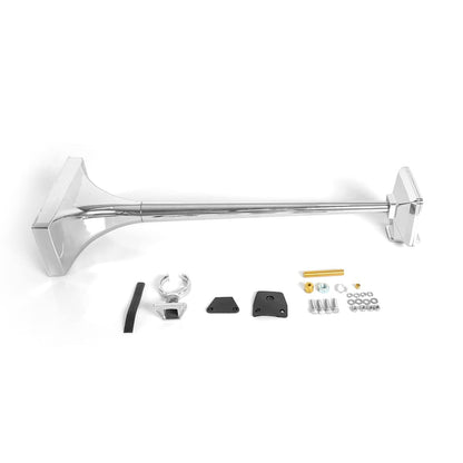 12V 150dB Single Trumpet Air Horn – Chrome Plated, Waterproof (Universal) - RoadWest Truck Parts - B0B9H2H23H - High Soar
