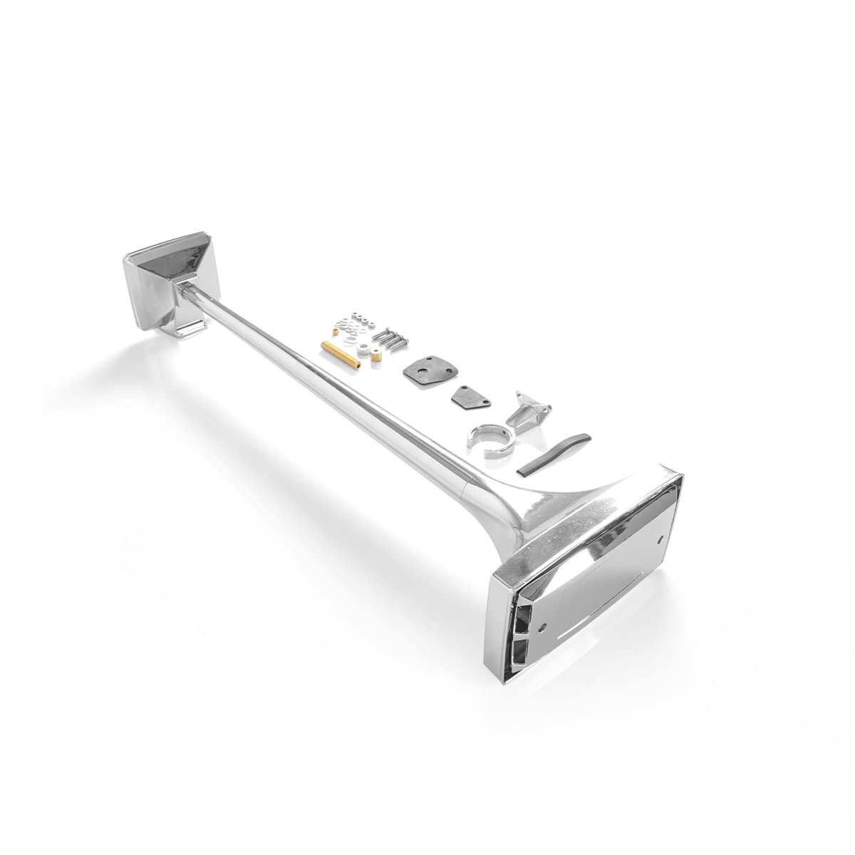 12V 150dB Single Trumpet Air Horn – Chrome Plated, Waterproof (Universal) - RoadWest Truck Parts - B0B9H2H23H - High Soar