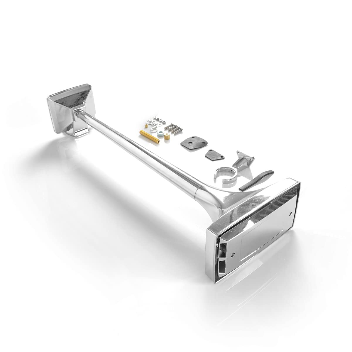 12V 150dB Single Trumpet Air Horn – Chrome Plated, Waterproof (Universal) - RoadWest Truck Parts - B0B9H2H23H - High Soar