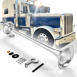 12V 150dB Single Trumpet Air Horn – Waterproof, Chrome Plated (25.1") (Universal) - RoadWest Truck Parts - B0B9H3KK3B - High Soar