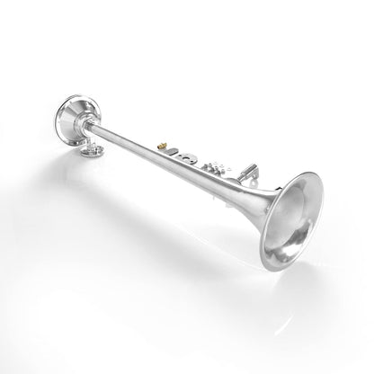 12V 150dB Single Trumpet Air Horn – Waterproof, Chrome Plated (25.1") (Universal) - RoadWest Truck Parts - B0B9H3KK3B - High Soar