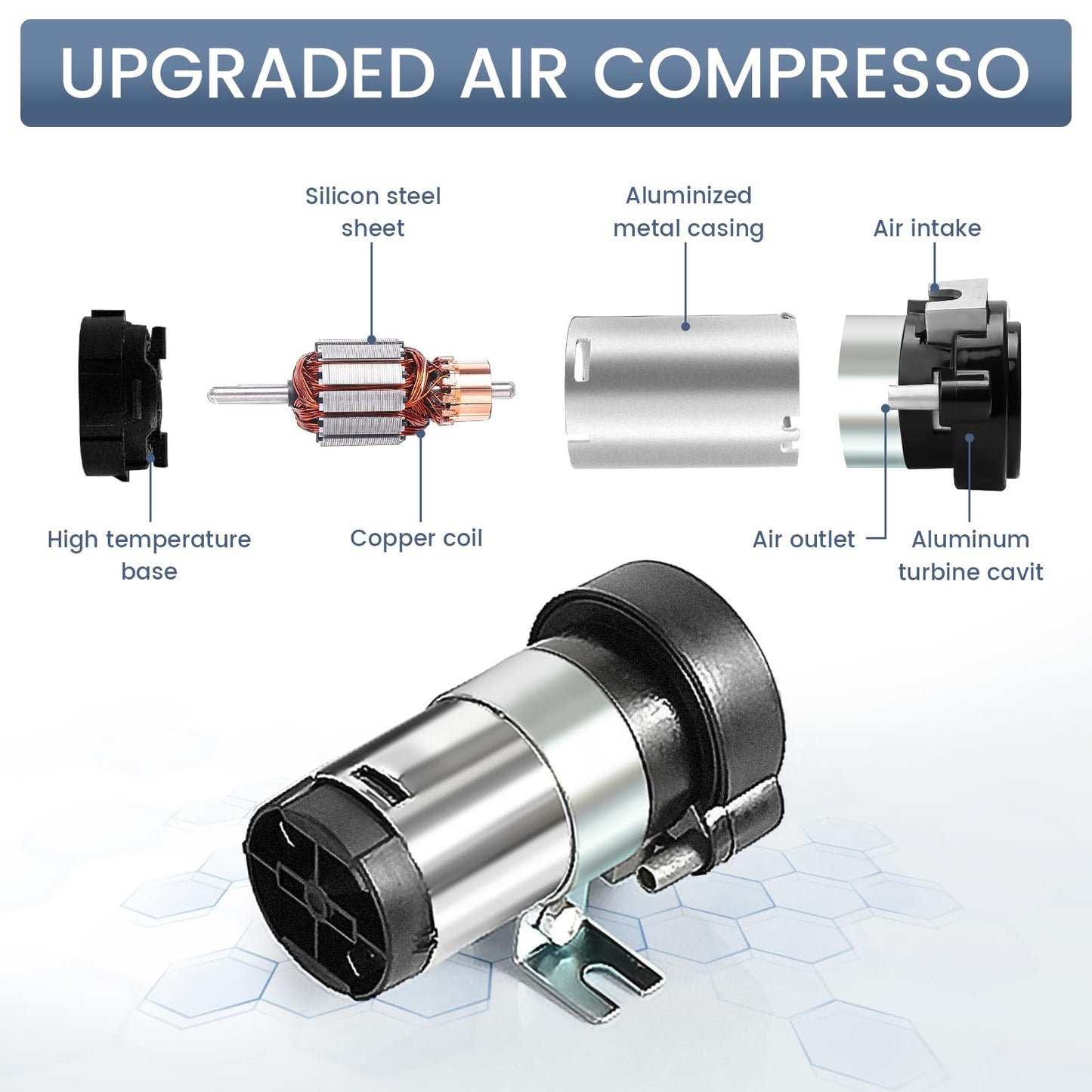 12V 150dB Single Trumpet Air Horn – Waterproof, Chrome Plated (25.1") (Universal) - RoadWest Truck Parts - B0B9H3KK3B - High Soar