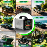 12V/24V Smart Car Battery Charger 0–15A – LCD Trickle Charger & Maintainer - RoadWest Truck Parts - B0FT3WDJ76 - High Soar