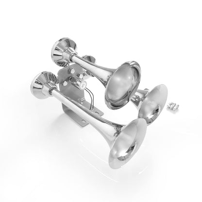 12V/24V Train Air Horn Kit – 150dB (3/4 Trumpet) (Universal) - RoadWest Truck Parts - B0B9H5DLGC - High Soar
