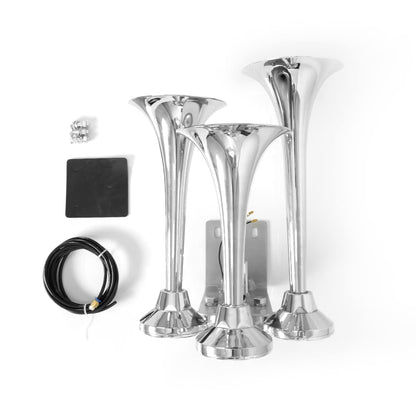 12V/24V Train Air Horn Kit – 150dB (3/4 Trumpet) (Universal) - RoadWest Truck Parts - B0B9H5DLGC - High Soar