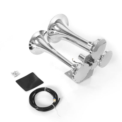 12V/24V Train Air Horn Kit – 150dB (3/4 Trumpet) (Universal) - RoadWest Truck Parts - B0B9H5DLGC - High Soar