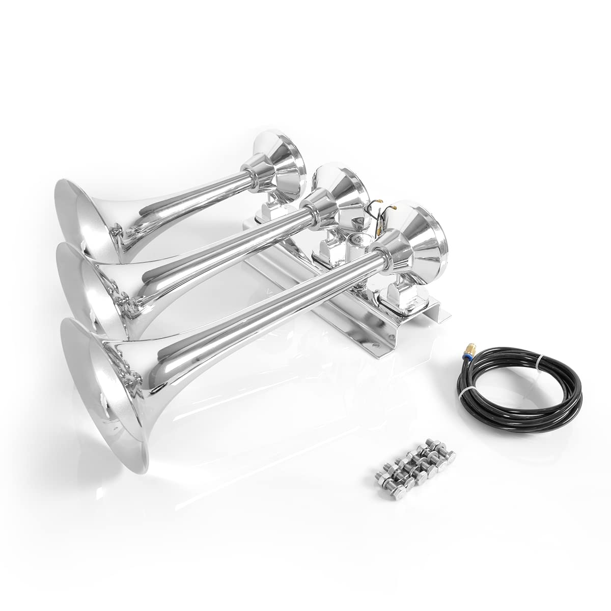 12V/24V Train Air Horn Kit – 150dB (3/4 Trumpet) (Universal) - RoadWest Truck Parts - B0B9H5DLGC - High Soar