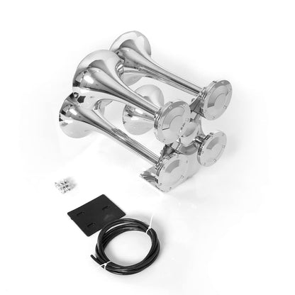 12V/24V Train Air Horn Kit – 150dB (3/4 Trumpet) (Universal) - RoadWest Truck Parts - B0B9H5DLGC - High Soar