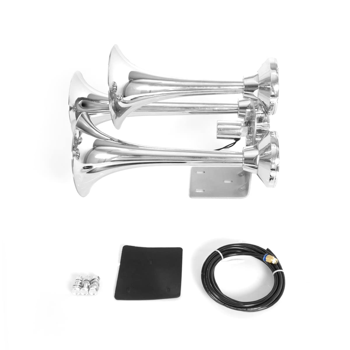 12V/24V Train Air Horn Kit – 150dB (3/4 Trumpet) (Universal) - RoadWest Truck Parts - MZ-312-04E - High Soar