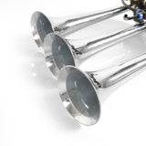 150dB 3 - Trumpet Air Horn Kit – 12V/24V (Universal Truck/Car/Boat) - RoadWest Truck Parts - B0B9H36PBD - High Soar