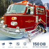 150dB 3 - Trumpet Air Horn Kit – 12V/24V (Universal Truck/Car/Boat) - RoadWest Truck Parts - B0B9H36PBD - High Soar