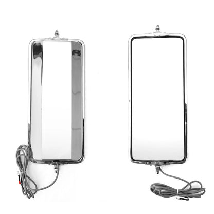 Peterbilt 335–389 Stainless Door Mirror Pair – Heated (Left & Right)