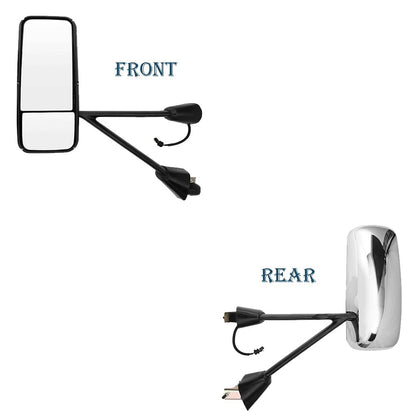 Kenworth T170–T800 Door Mirror – Power Heated, Chrome/Black