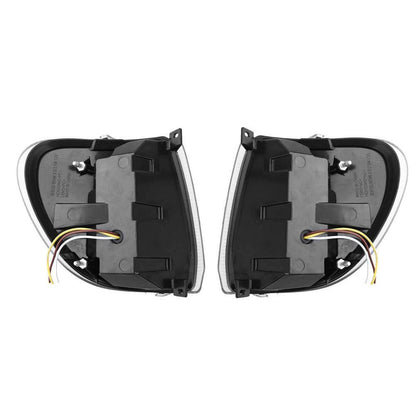 4PCS Headlight Bezels & LED Turn Signal Lights For International 9200 9400 LH+RH