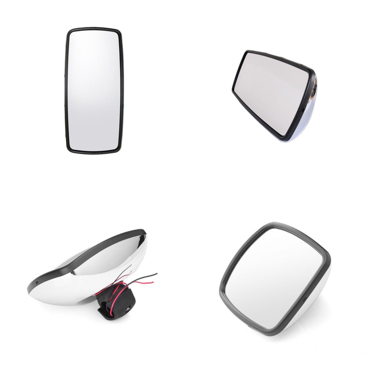 4PCS Main Mirror & Wide Angle Mirror Heated Chrome For Freightliner M2 Columbia