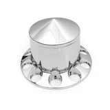 High Soar 33mm Chrome Lug Nut Covers for Semi Trucks – Front Axle Set (Screw‑on ABS)