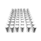 High Soar 33mm Chrome Lug Nut Covers for Semi Trucks – Front Axle Set (Screw‑on ABS)