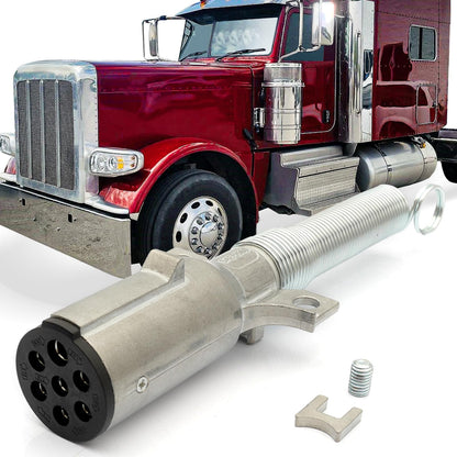 7 - Way Trailer Plug Tester + Adapter – Heavy - Duty Round Connector (7 - Pin) - RoadWest Truck Parts - B0B512HSYN - High Soar