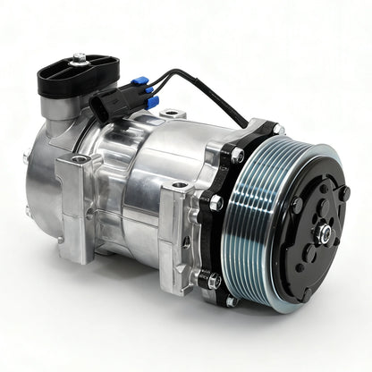 A/C Compressor with Clutch for Kenworth C500 K270 K370 T170 T270 T370 T400 W900 (2000-2015) SD7H15 12V R134a 8-Groove, Replaces CO-4759C