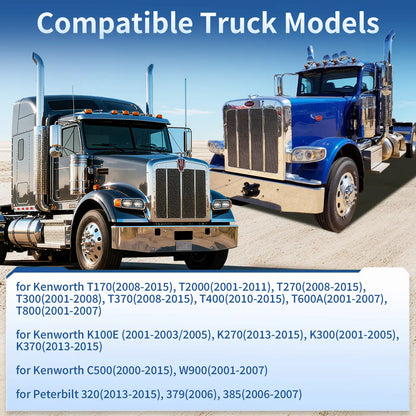 A/C Compressor with Clutch for Kenworth C500 K270 K370 T170 T270 T370 T400 W900 (2000-2015) SD7H15 12V R134a 8-Groove, Replaces CO-4759C