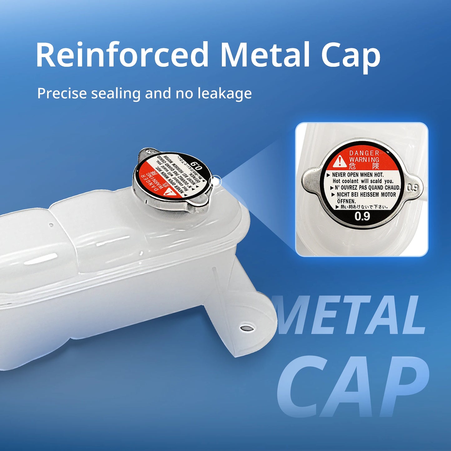 Freightliner M2 Coolant Reservoir Tank w/ Cap (2012–2019) – Replaces 603-5207 / A0528531000