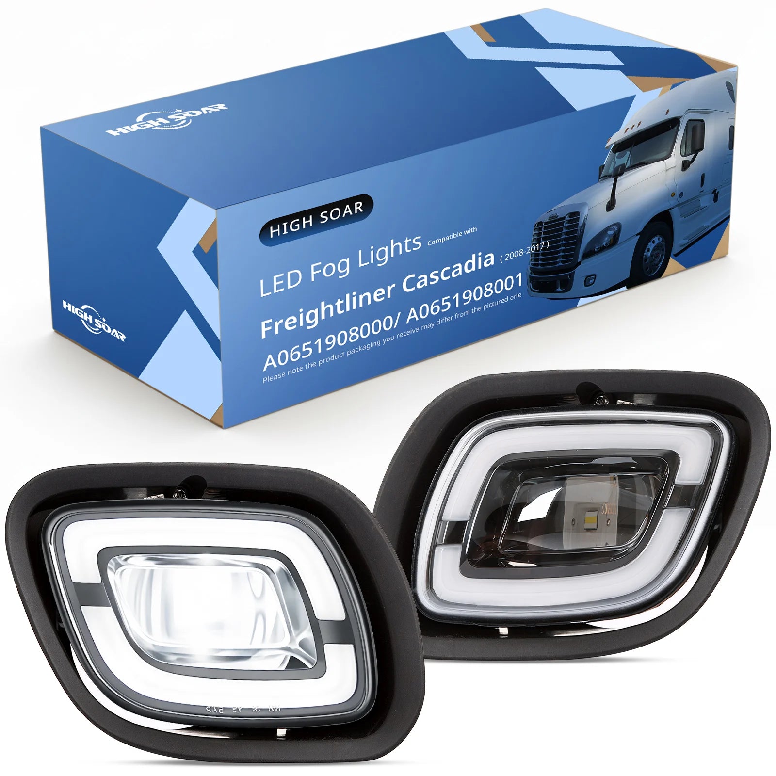 Freightliner Cascadia Front Fog Light Pair (2008–2017) – LED / Halogen