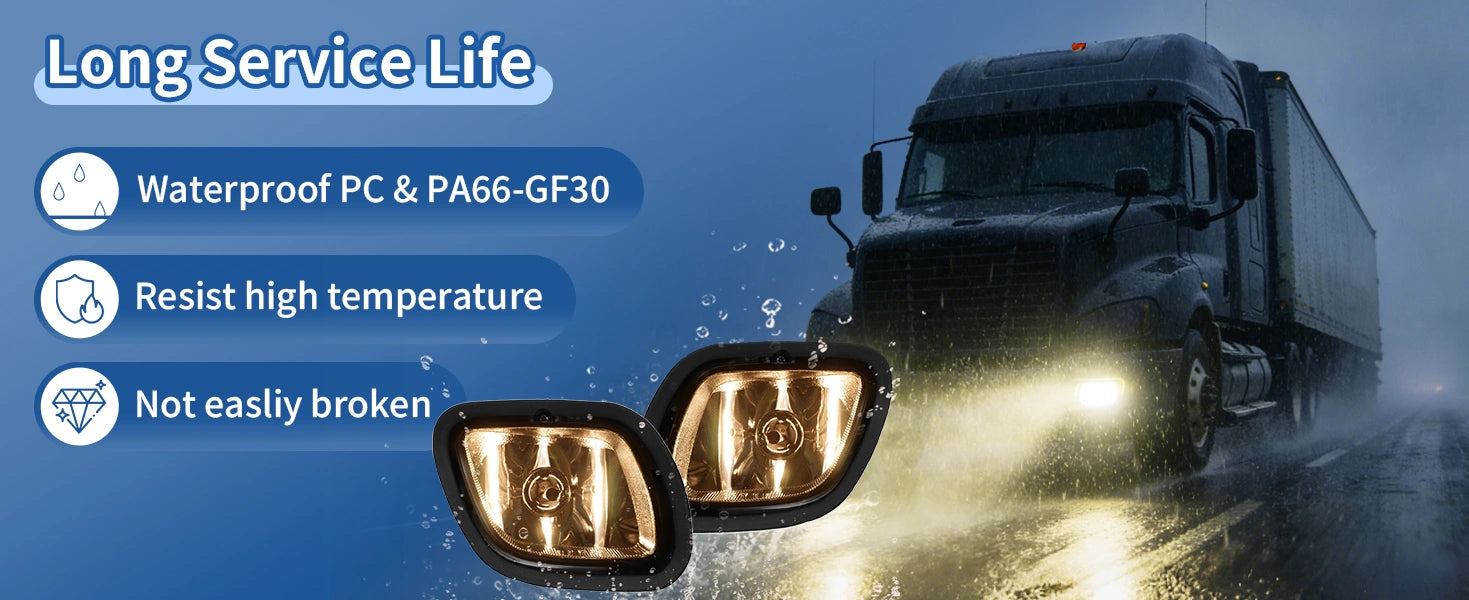 Freightliner Cascadia Front Fog Light Pair (2008–2017) – LED / Halogen