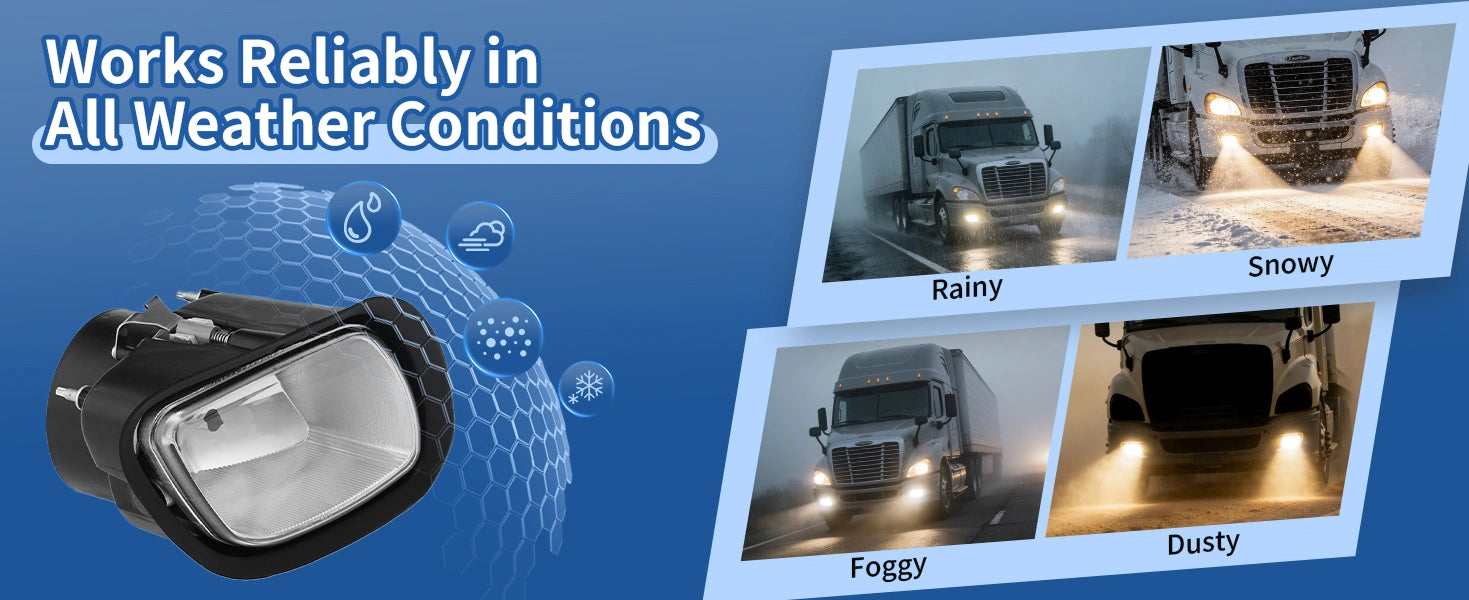 Freightliner Cascadia Front Fog Light Pair (2008–2017) – LED / Halogen