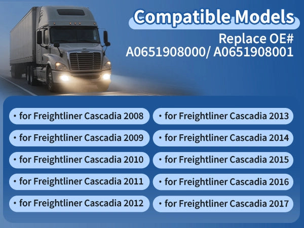 Freightliner Cascadia Front Fog Light Pair (2008–2017) – LED / Halogen