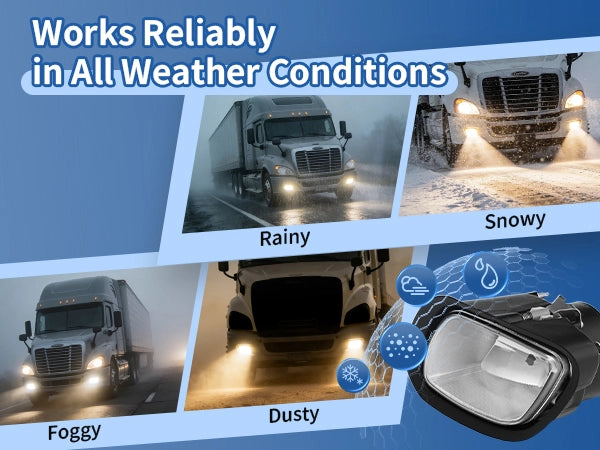 Freightliner Cascadia Front Fog Light Pair (2008–2017) – LED / Halogen