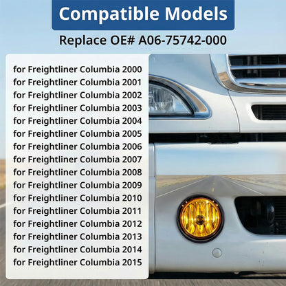 For Freightliner Cascadia LED Fog Lights w/ Blue Accent, 2008–2017, Pair