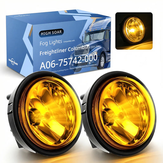 For Freightliner Cascadia LED Fog Lights w/ Blue Accent, 2008–2017, Pair