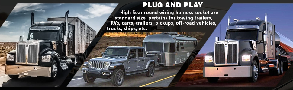 7-Way Trailer Plug Tester + Adapter – Heavy-Duty Round Connector (7-Pin)