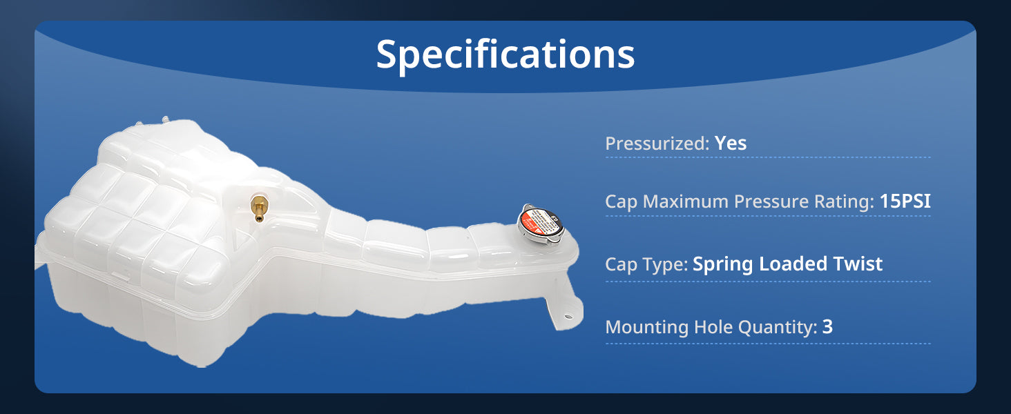 Freightliner M2 Coolant Reservoir Tank w/ Cap (2012–2019) – Replaces 603-5207 / A0528531000