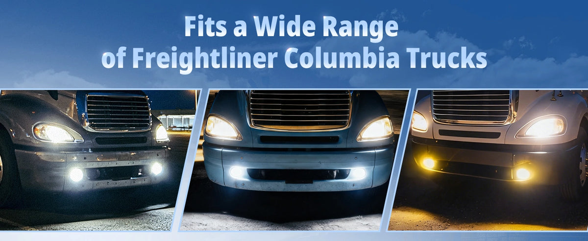 LED Fog Light Assembly for Freightliner Columbia (2008–2017) - Front Fog Lamps (Pair, Left & Right)