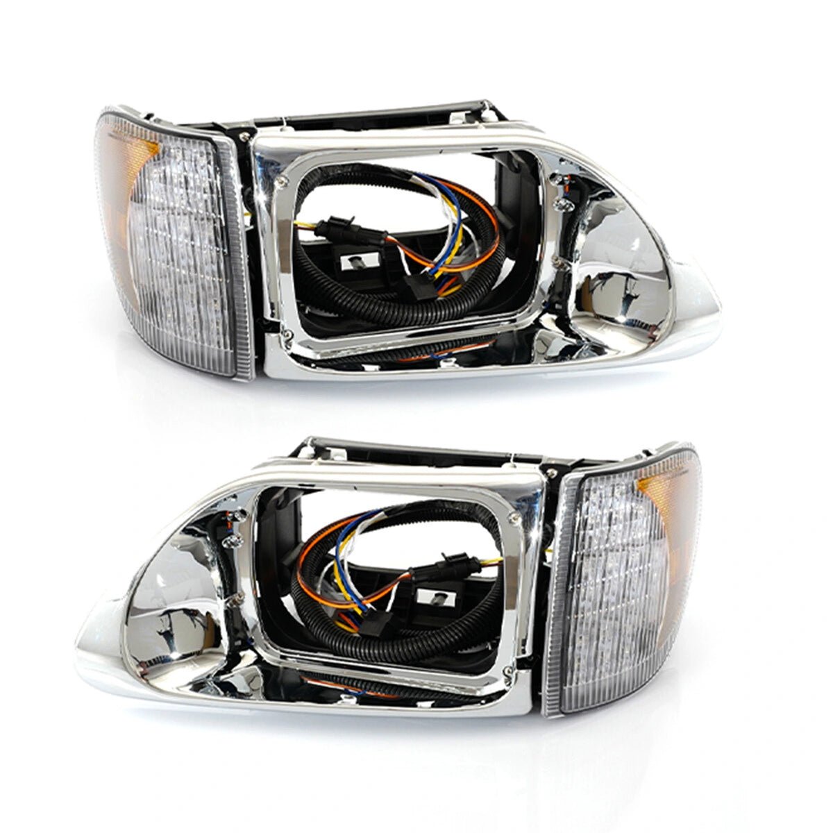 International 5900/9200/9400 LED Projector Headlights Pair – High/Low Beam