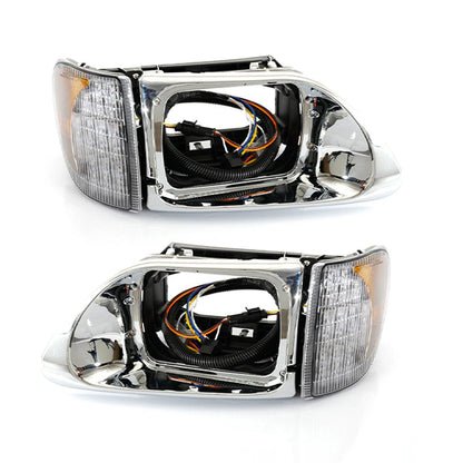 International 5900/9200/9400 LED Projector Headlights Pair – High/Low Beam