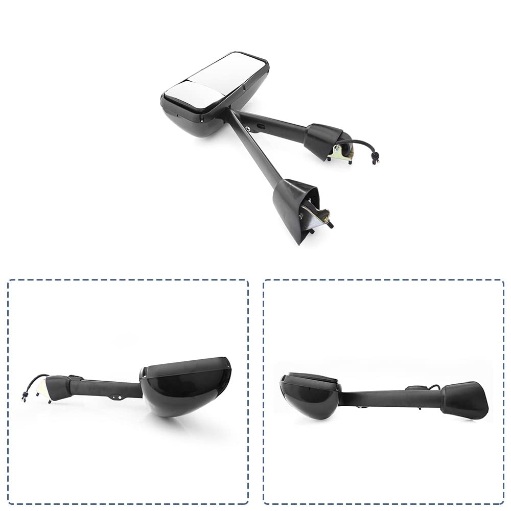 Kenworth T170–T800 Door Mirror – Power Heated, Chrome/Black