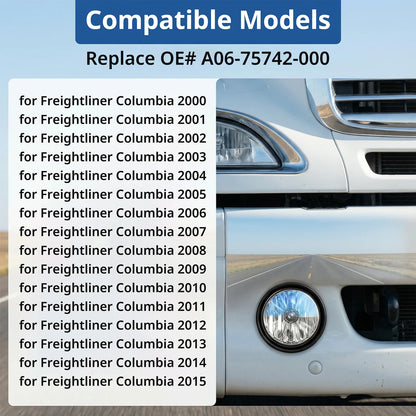 LED Fog Light Assembly for Freightliner Columbia (2008–2017) - Front Fog Lamps (Pair, Left & Right)