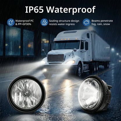 LED Fog Light Assembly for Freightliner Columbia (2008–2017) - Front Fog Lamps (Pair, Left & Right)