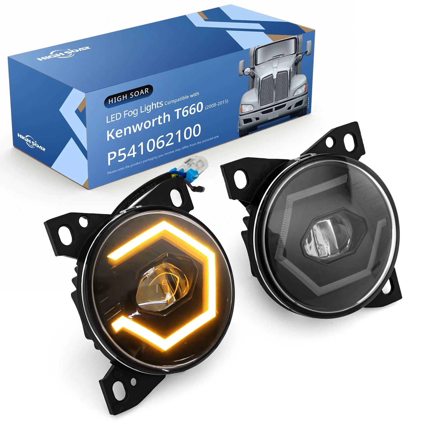 Peterbilt 579/587 Front Fog Lights Pair w/ Bulbs – Waterproof