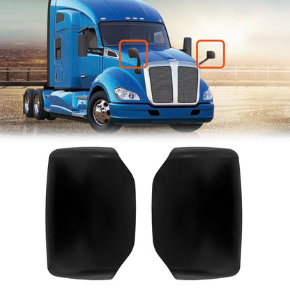 Peterbilt 579/587 Hood Mirror Covers Pair (2010–2021) – Black