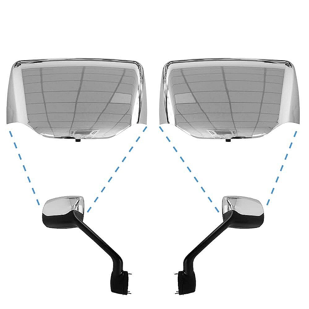 For Peterbilt 579/587 Hood Mirror Covers Pair (2010–2021) – Chrome