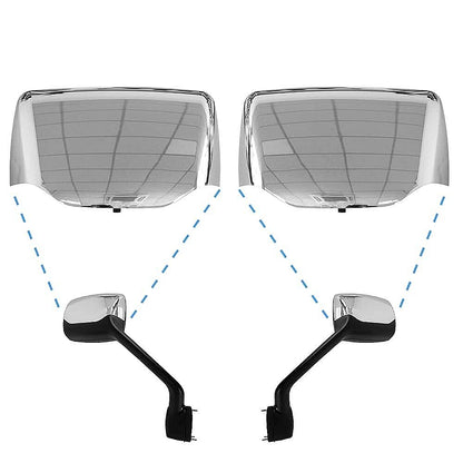 For Peterbilt 579/587 Hood Mirror Covers Pair (2010–2021) – Chrome