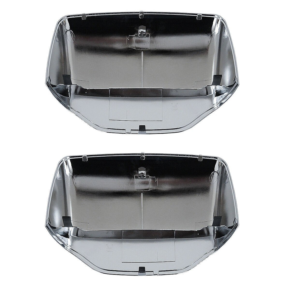 For Peterbilt 579/587 Hood Mirror Covers Pair (2010–2021) – Chrome